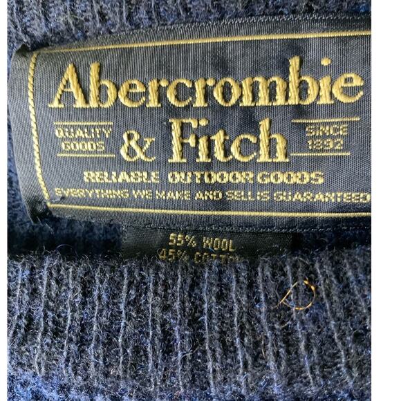 Abercrombie & Fitch Sweater Mens Large Wool Blend Knit Crewneck Pullover Preppy - Picture 6 of 7
